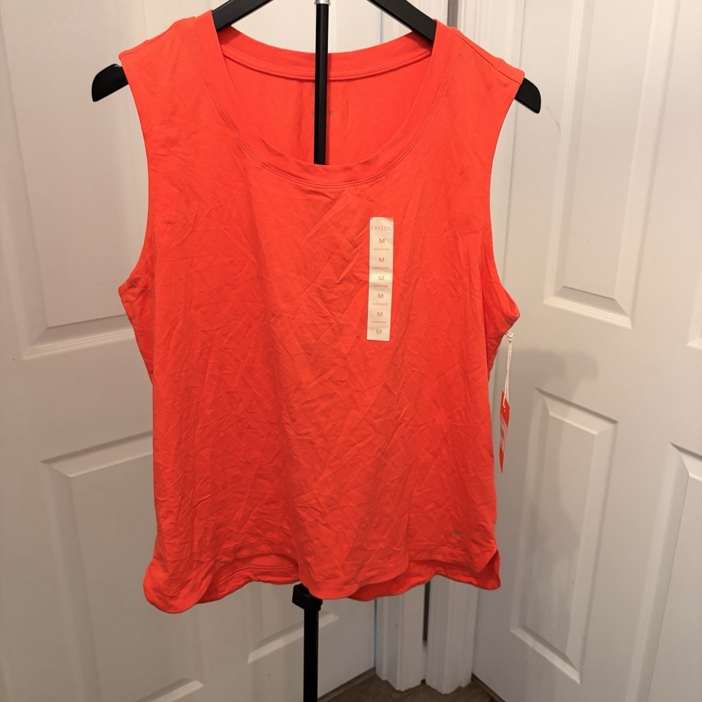 Freely Activewear Muscle Tank Med Relaxed loose fit gym Top Athleisure Yoga NWT